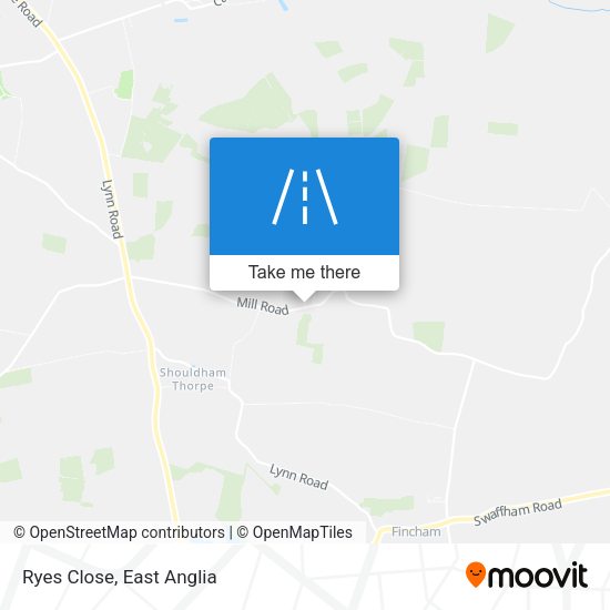 Ryes Close map