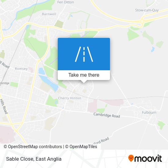 Sable Close map