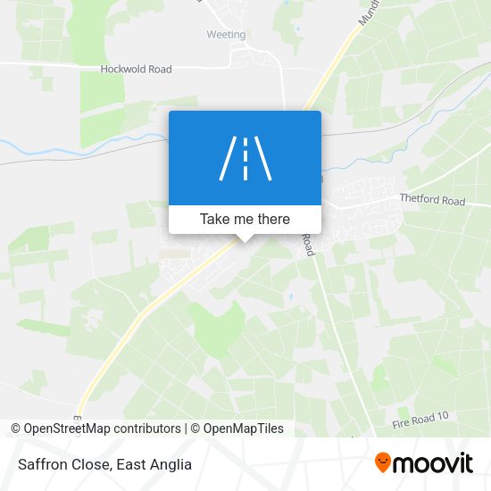 Saffron Close map