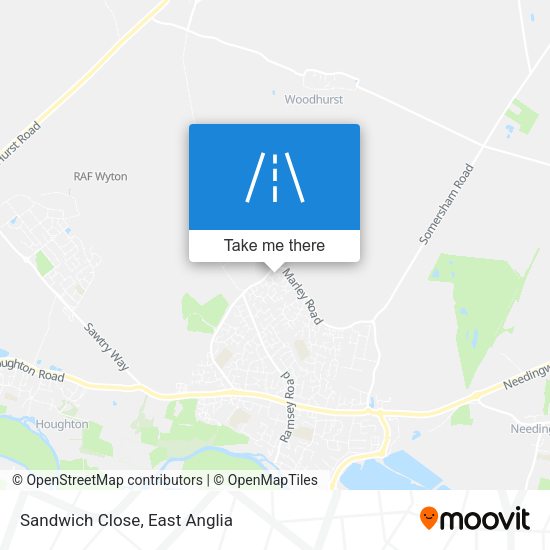 Sandwich Close map