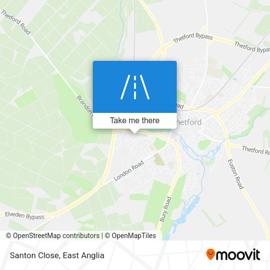 Santon Close map