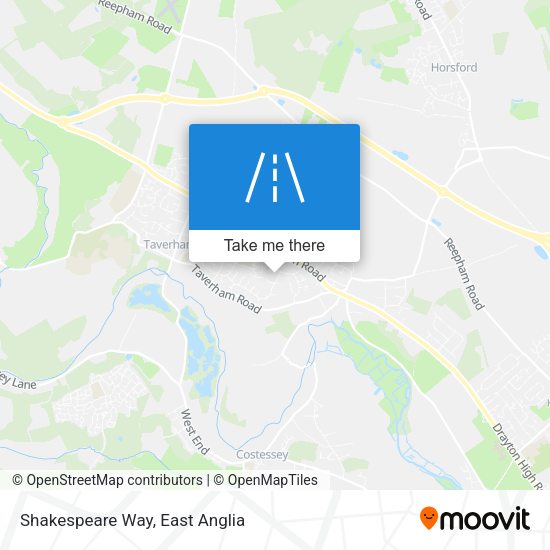 Shakespeare Way map