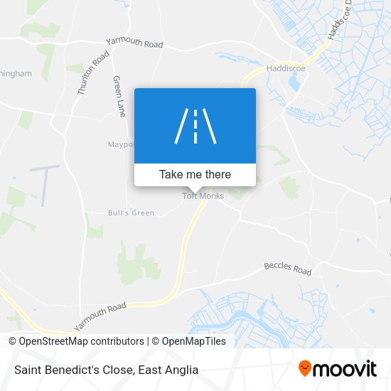 Saint Benedict's Close map