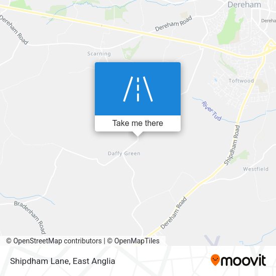 Shipdham Lane map