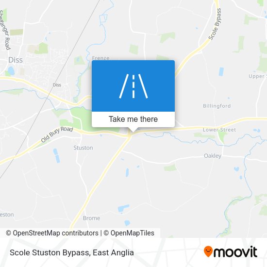 Scole Stuston Bypass map
