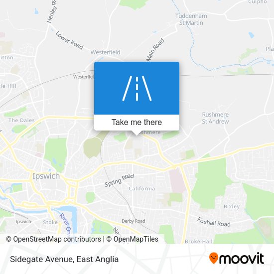 Sidegate Avenue map