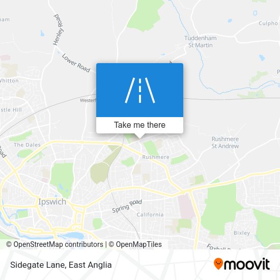 Sidegate Lane map