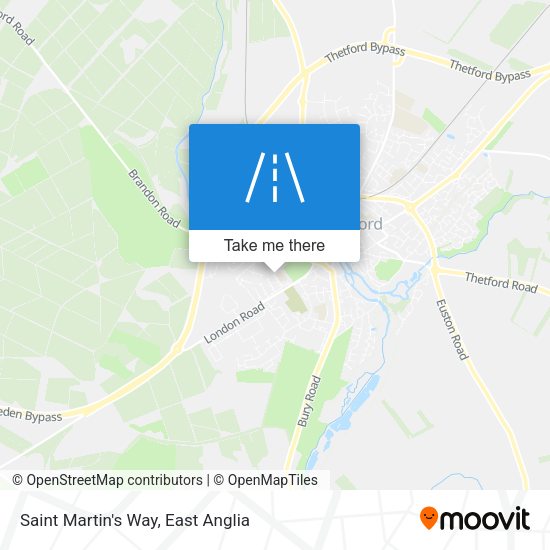 Saint Martin's Way map
