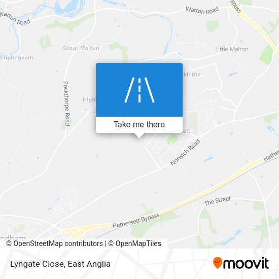 Lyngate Close map