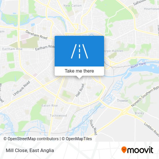 Mill Close map