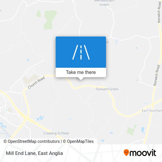 Mill End Lane map
