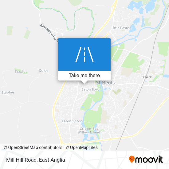 Mill Hill Road map