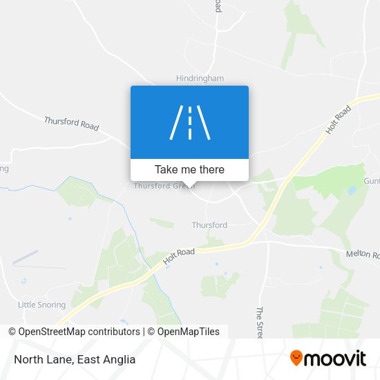 North Lane map