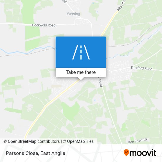Parsons Close map