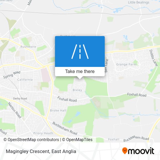 Magingley Crescent map