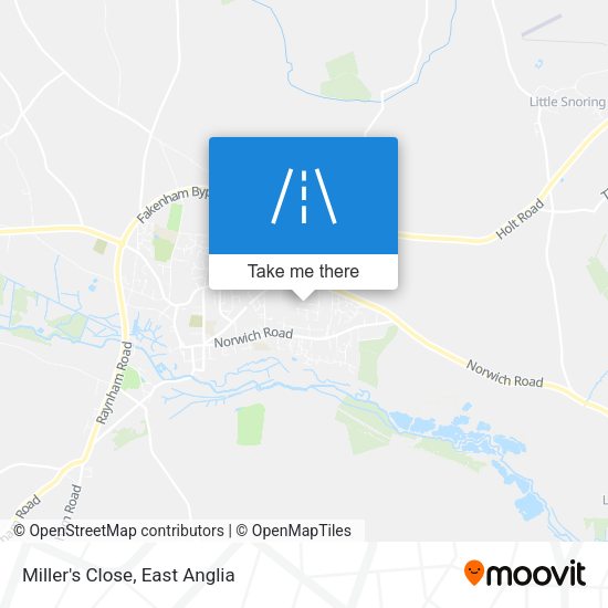 Miller's Close map