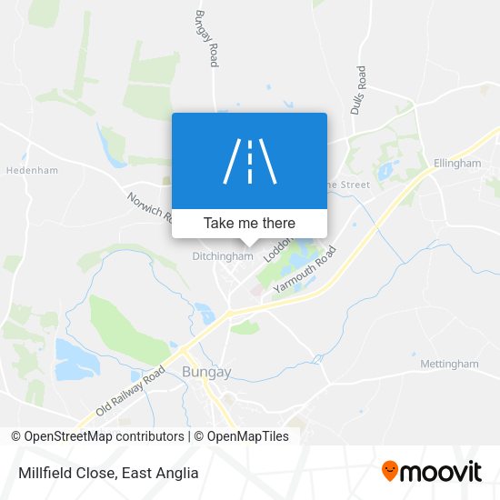 Millfield Close map