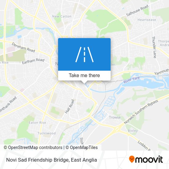 Novi Sad Friendship Bridge map