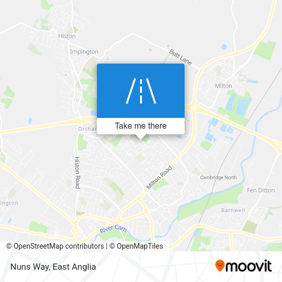 Nuns Way map