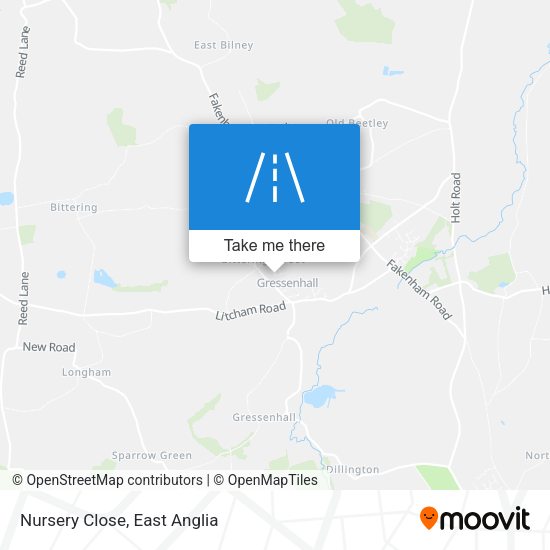 Nursery Close map