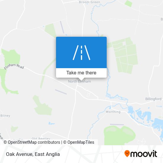 Oak Avenue map