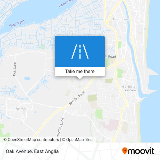 Oak Avenue map