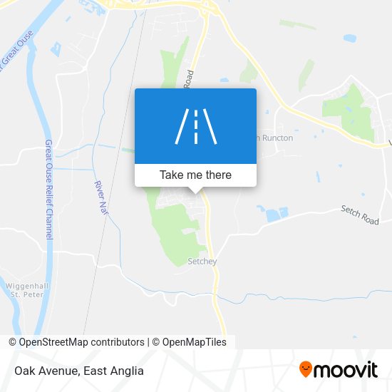 Oak Avenue map