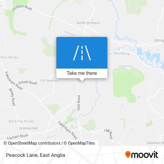 Peacock Lane map