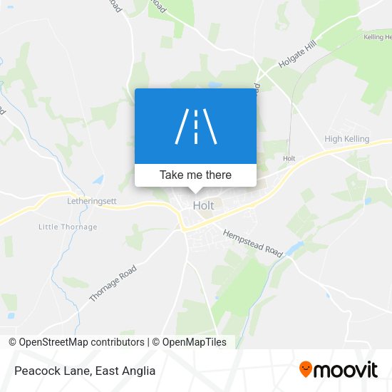 Peacock Lane map