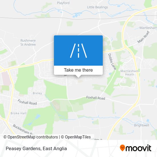 Peasey Gardens map