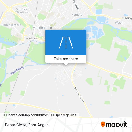 Peate Close map