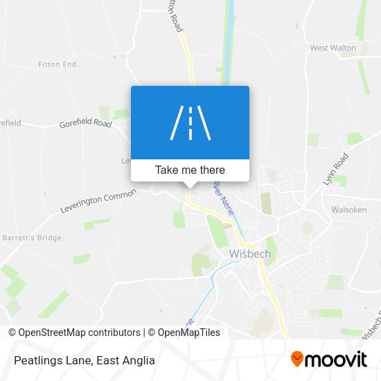 Peatlings Lane map