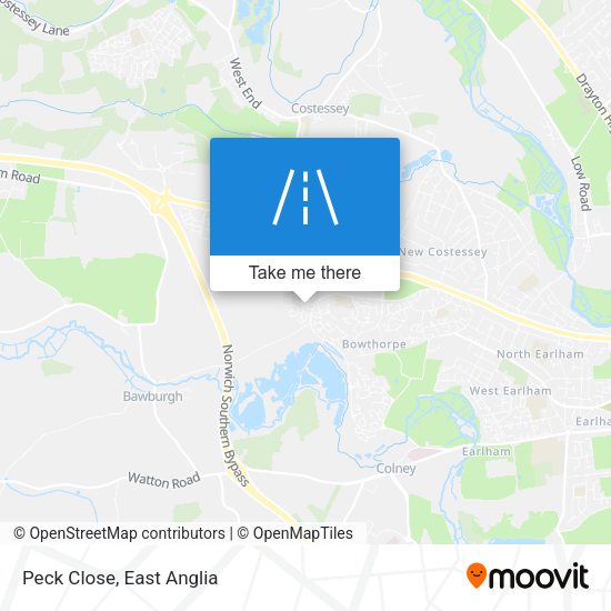 Peck Close map