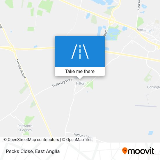 Pecks Close map