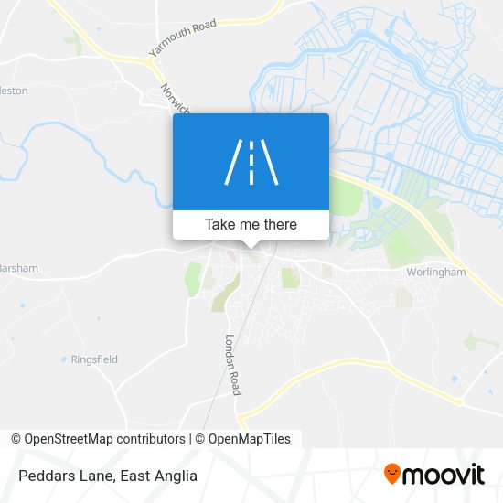 Peddars Lane map
