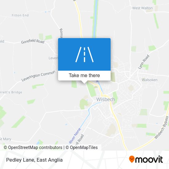 Pedley Lane map