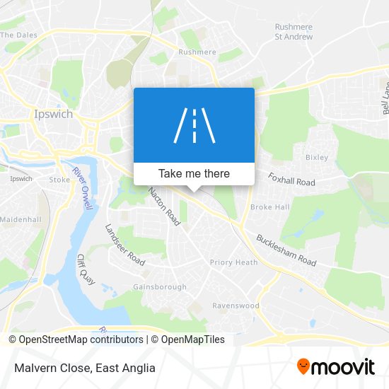 Malvern Close map