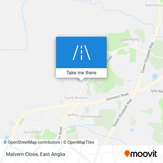 Malvern Close map