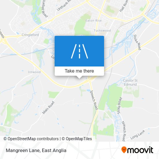 Mangreen Lane map