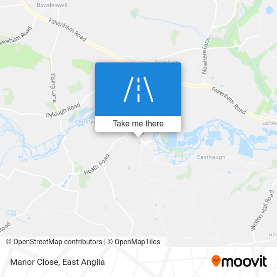 Manor Close map