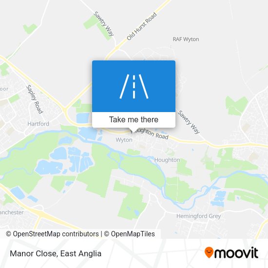 Manor Close map