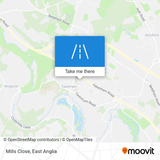 Mills Close map