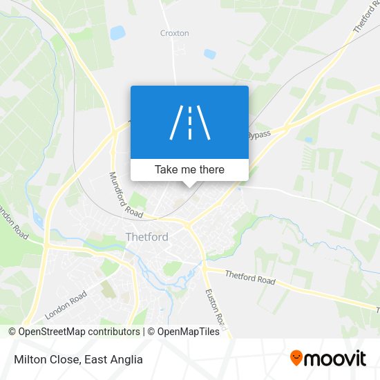 Milton Close map