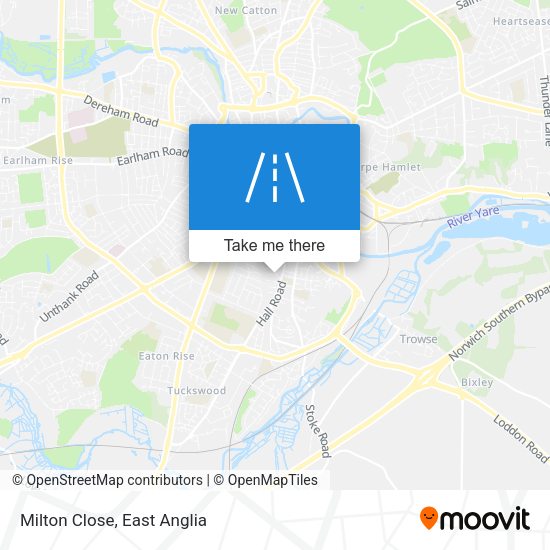 Milton Close map