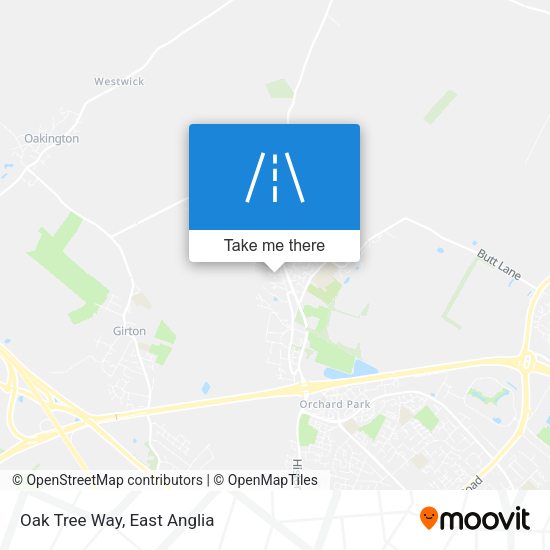 Oak Tree Way map