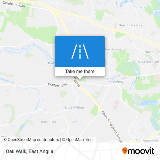 Oak Walk map