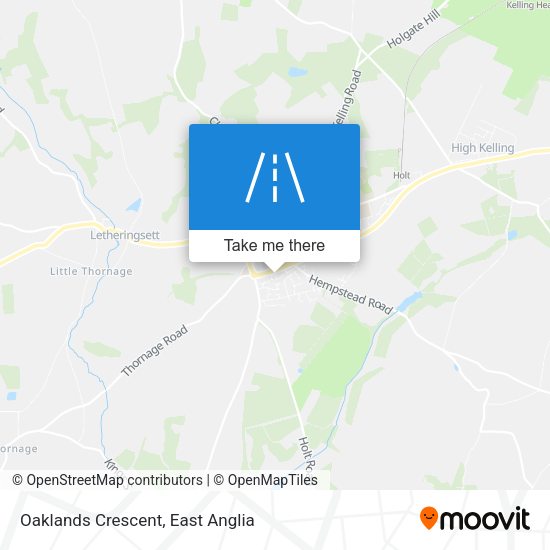 Oaklands Crescent map