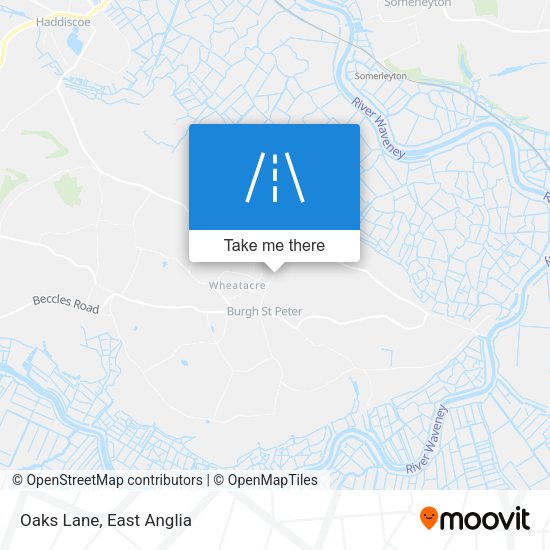 Oaks Lane map