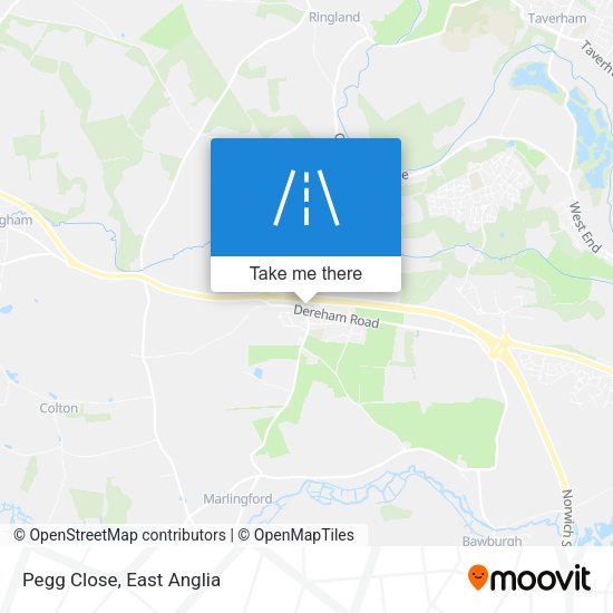 Pegg Close map