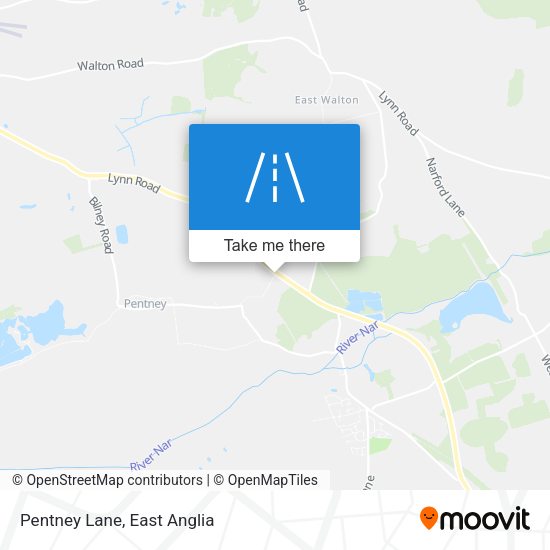Pentney Lane map